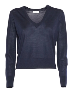 Шерстяной свитер с V-образным вырезом, синий Ballantyne