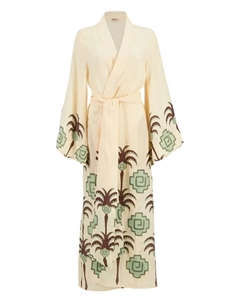 Халат Boa Whisper с геометричным принтом, нейтральный Johanna ortiz