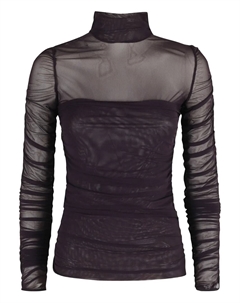 Топ из сетки с высоким воротом, коричневый Federica tosi