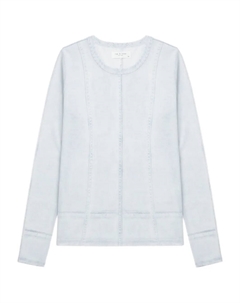 Топ с длинными рукавами и швами, синий Rag & bone