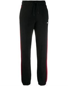 Зауженные спортивные брюки с лампасами, черный Msgm
