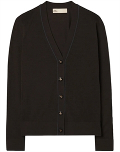 Трикотажный топ на пуговицах, черный Tory burch