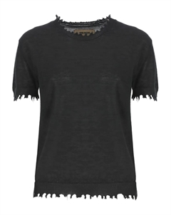 Кашемировый топ с бахромой, черный Uma wang