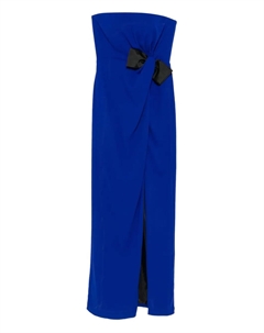 Платье миди Natalie с бантом, синий Tarik ediz