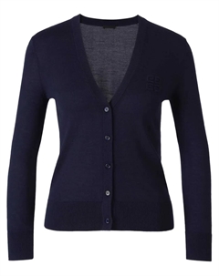 Кардиган на пуговицах с V-образным вырезом, синий Givenchy