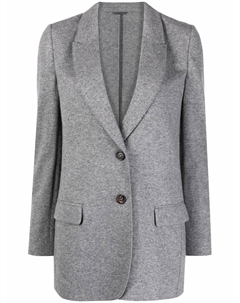 Однобортный кашемировый пиджак, серый Brunello cucinelli