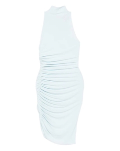 Платье с высоким воротником и сборками, синий Jacquemus