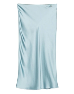 Юбка из атласа с косым кроем, синий Herno