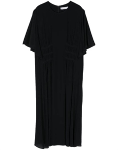 Шелковое платье со сборками, синий Chloe