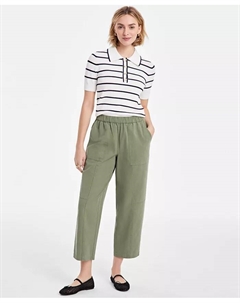 Женские брюки-бананы на резинке, зеленый On 34th