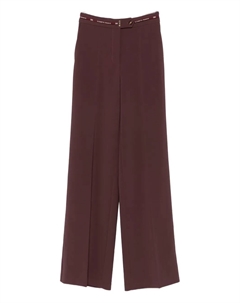 Брюки с логотипом на поясе, коричневый Elisabetta franchi