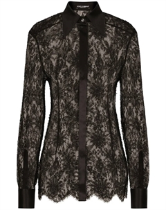 Кружевная рубашка, черный Dolce&gabbana