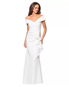 Платье Scuba Off-The-Shoulder с открытыми плечами, слоновая кость/кремовый Xscape