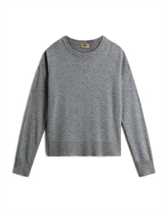 Свитер с круглым вырезом, серый Woolrich