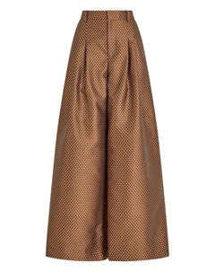 Брюки палаццо в горох, коричневый Rosie assoulin