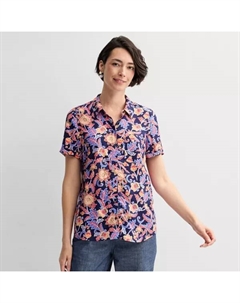 Женская походная рубашка, цвет navy artisan blooms Croft & barrow