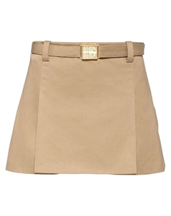 Юбка мини с поясом, нейтральный Miu miu
