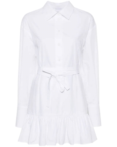 Платье-рубашка длины мини с оборками, белый Patou