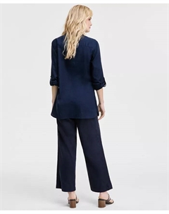 Женский комплект: туника с цветочным принтом и брюки клеш, белый Tommy hilfiger