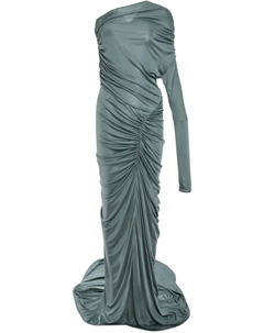 Платье с одним рукавом и сборками, зеленый Atlein