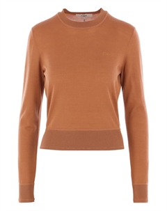 Топ с вышитым логотипом, коричневый Chloe