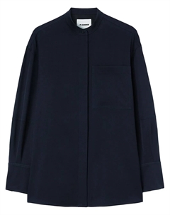 Рубашка без воротника, синий Jil sander
