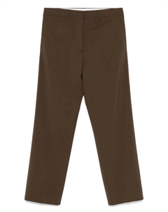 Прямые брюки из смесовой шерсти, коричневый Miu miu