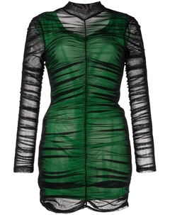 Двухслойное платье со сборками, черный Alexander wang