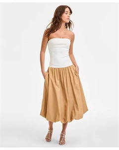 Женское платье Oliver с комбинированными материалами и пузырчатым подолом, мультиколор Steve madden