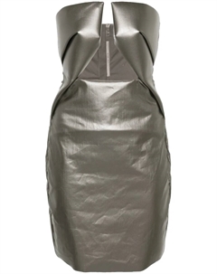 Платье мини Prong без бретелей, серый Rick owens