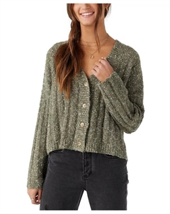 Кардиган с V-образным вырезом и резинкой Ferris для подростков, зеленый O`neill