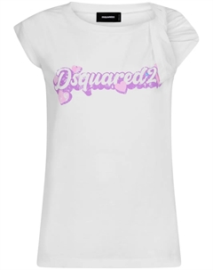 Блузка с логотипом, белый Dsquared2