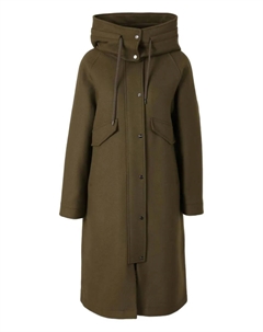 Пальто с капюшоном и завязками, зеленый Herno