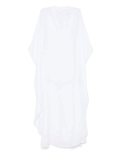 Платье макси-кроя, белый 120% lino