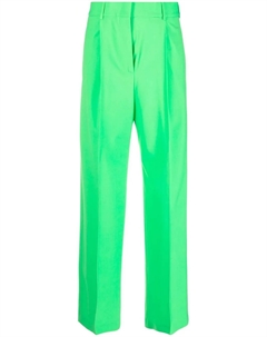 Брюки строгого кроя с завышенной талией, зеленый Msgm