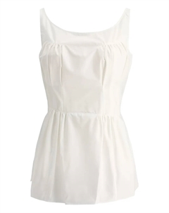 Топ без рукавов с завязками на талии, белый Aspesi