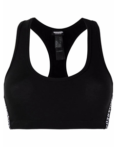 Спортивный бюстгальтер с логотипом, черный Dsquared2