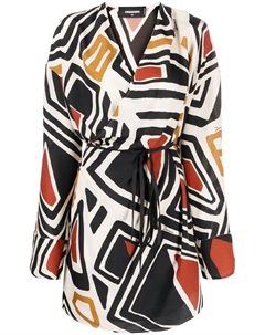 Платье с геометричным принтом, белый Dsquared2