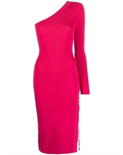 Платье миди на одно плечо, розовый Elisabetta franchi