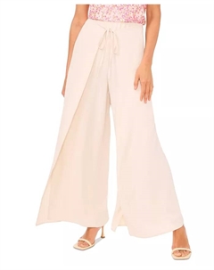 Женские мягкие брюки с широкими штанинами и запахом на завязках спереди, коричневый Cece