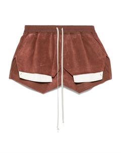 Шорты с кулиской и вставками, коричневый Rick owens