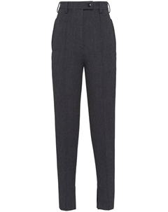 Брюки с завышенной талией, серый Prada