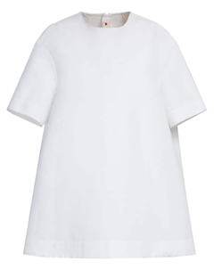 Платье мини с короткими рукавами, белый Marni