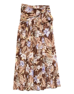 Юбка макси Coco с бантом, коричневый Zimmermann