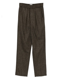 Брюки строгого кроя в тонкую полоску, коричневый Isabel marant