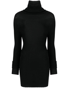 Джемпер из вирджинской шерсти с высоким воротником, черный Rick owens