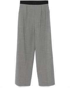 Меланжевые брюки палаццо, серый Msgm