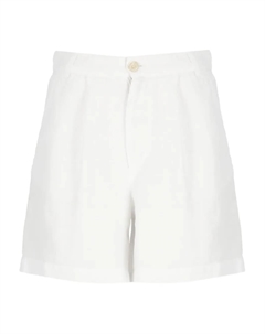 Льняные шорты, белый 120% lino