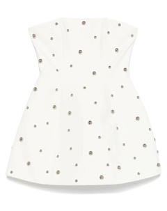 Платье мини с заклепками, белый Giuseppe di morabito