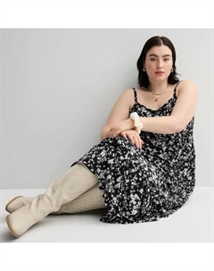 Юниорское платье макси в пол с ярусами больших размеров, цвет tan cream check So